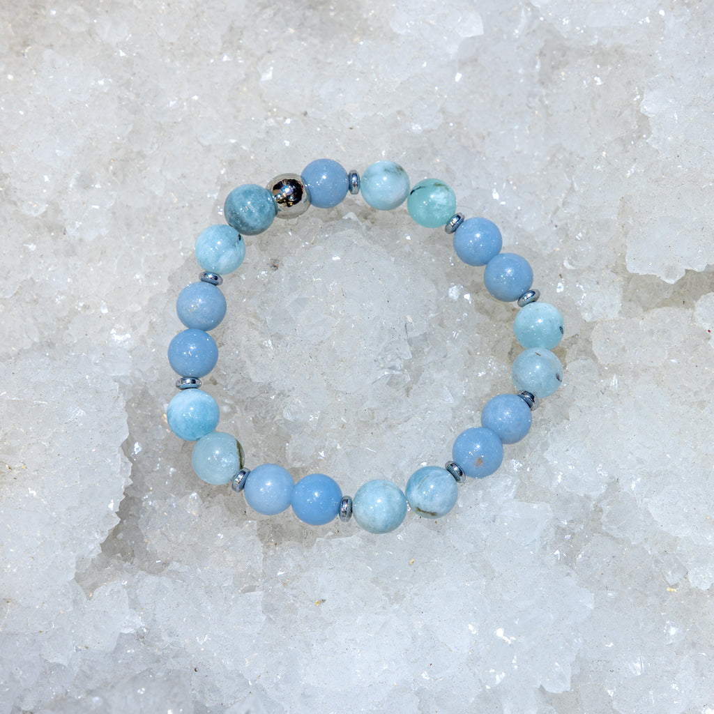 Bracelet élastique, Chakra de la Gorge, mixte