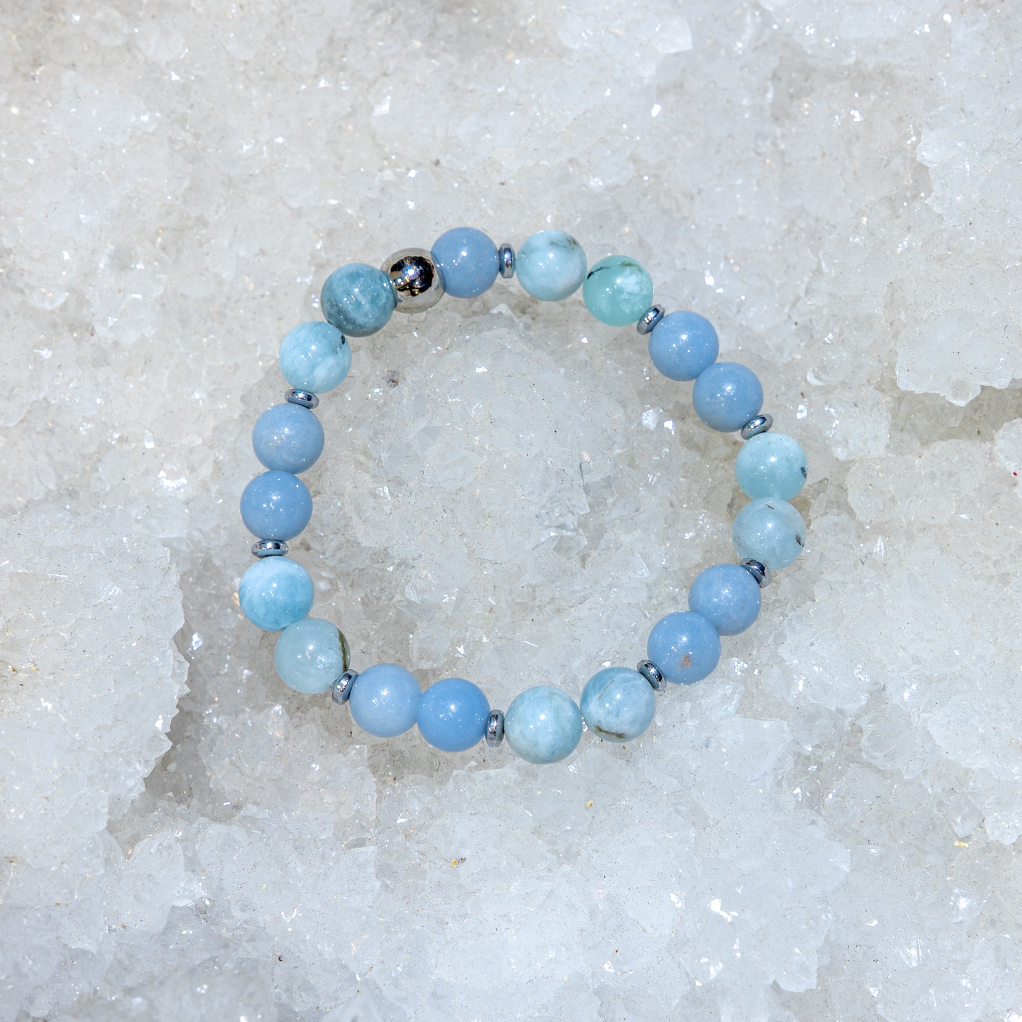 Bracelet élastique, Chakra de la Gorge, mixte