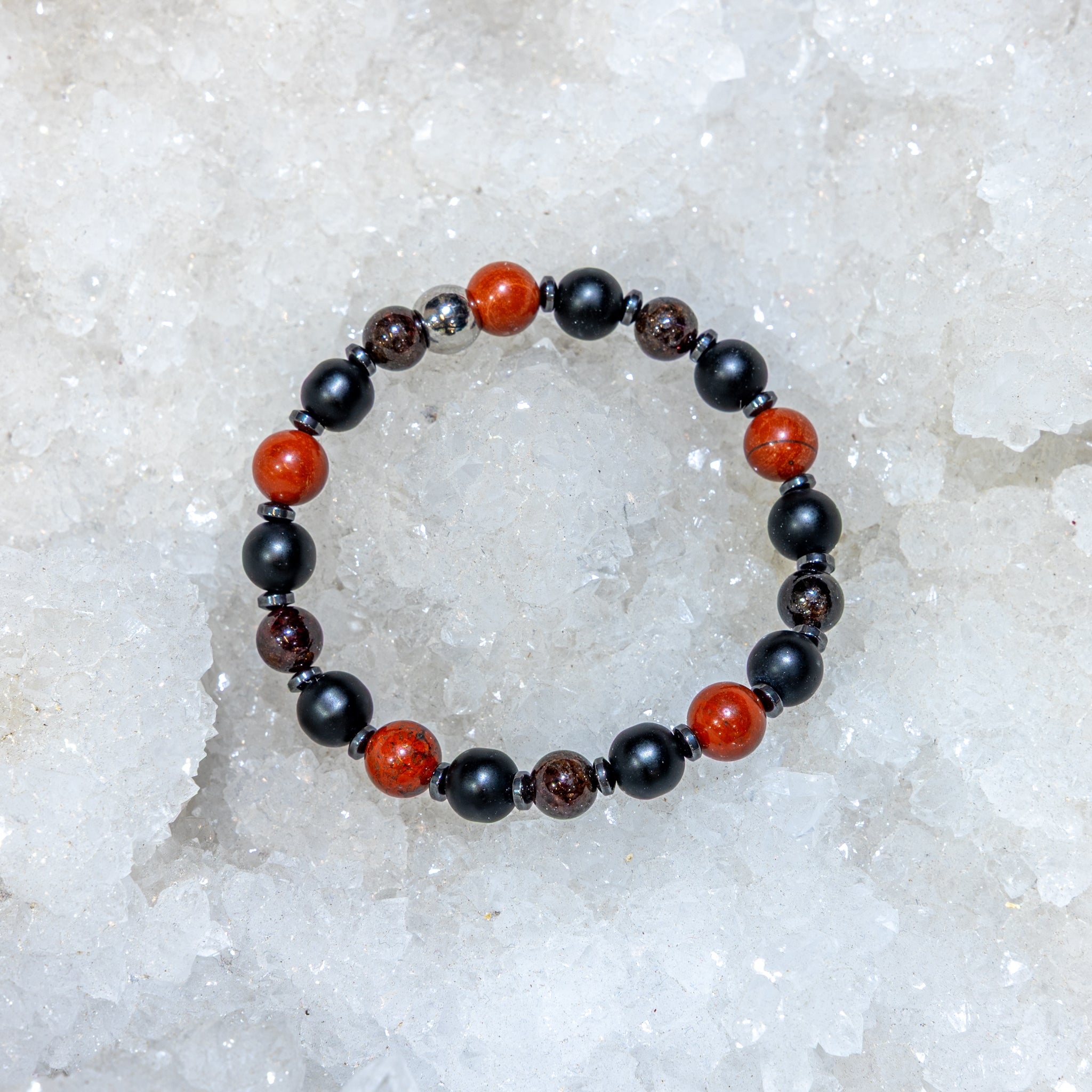 Bracelet élastique, Chakra Racine, mixte