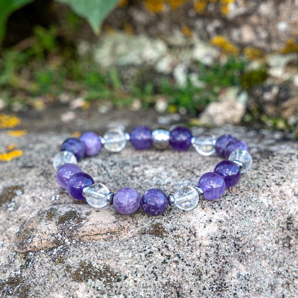 Bracelet élastique, Chakra Couronne, mixte