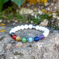 Bracelet élastique en Magnesite, 7 Chakras, mixte
