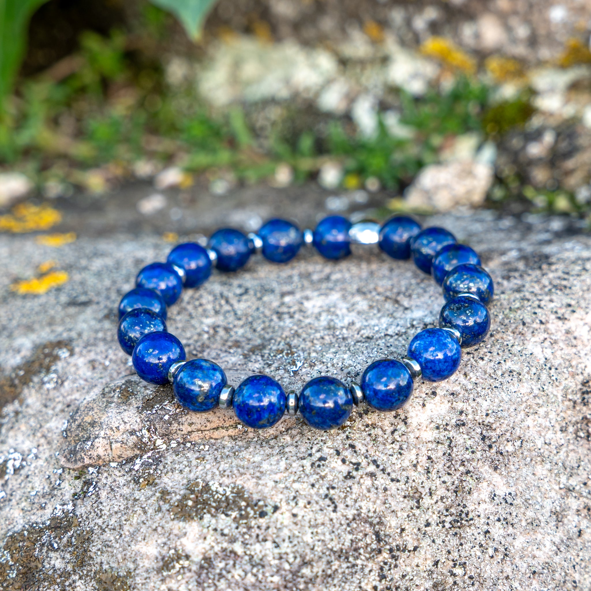 Bracelet élastique en Lapis lazuli, Chakra du 3ème Œil