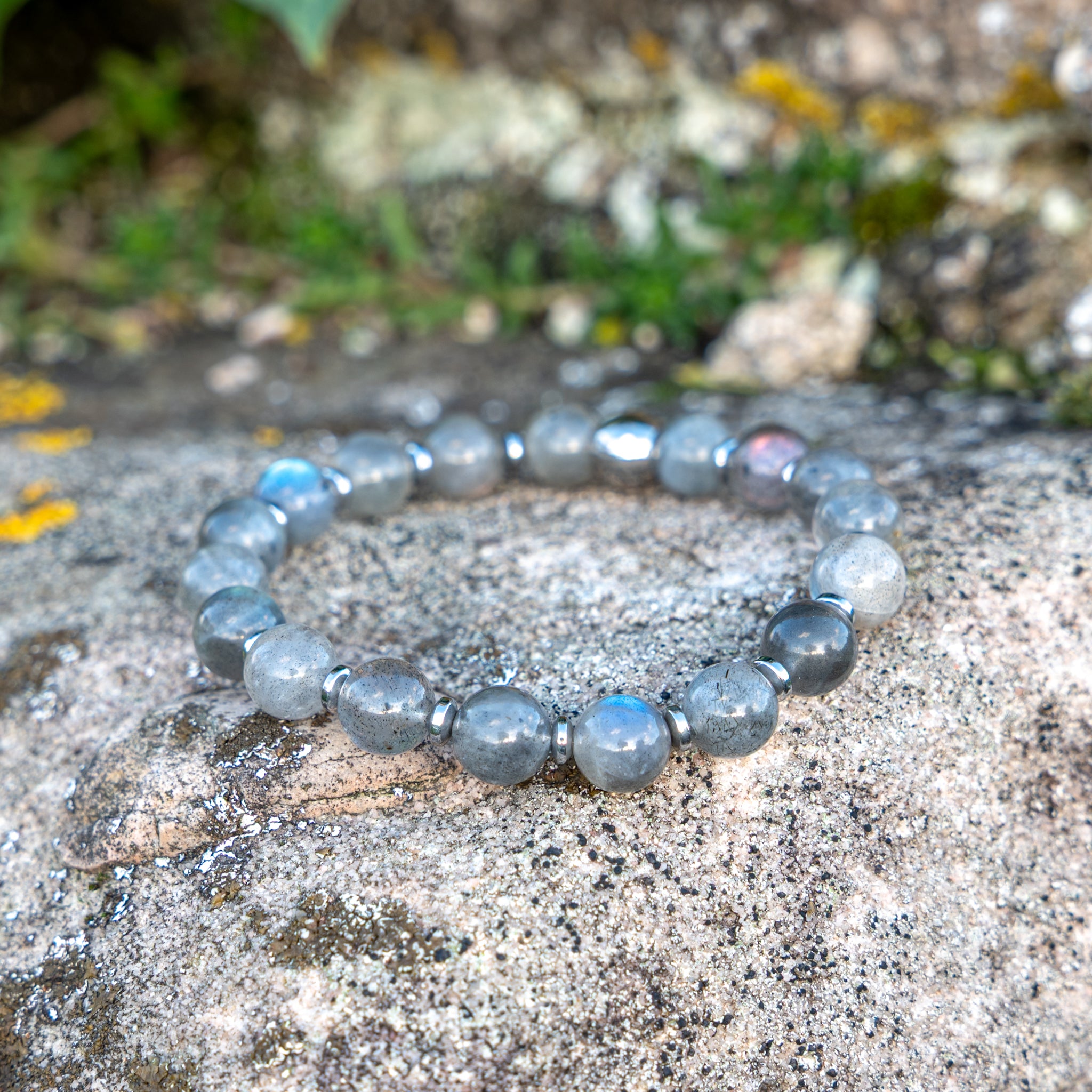 Bracelet élastique en Labradorite, Chakra du 3ème Œil