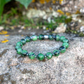 Bracelet élastique en Rubis sur zoïsite, Chakra du Cœur