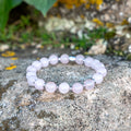 Bracelet élastique en Quartz rose, Chakra du Cœur