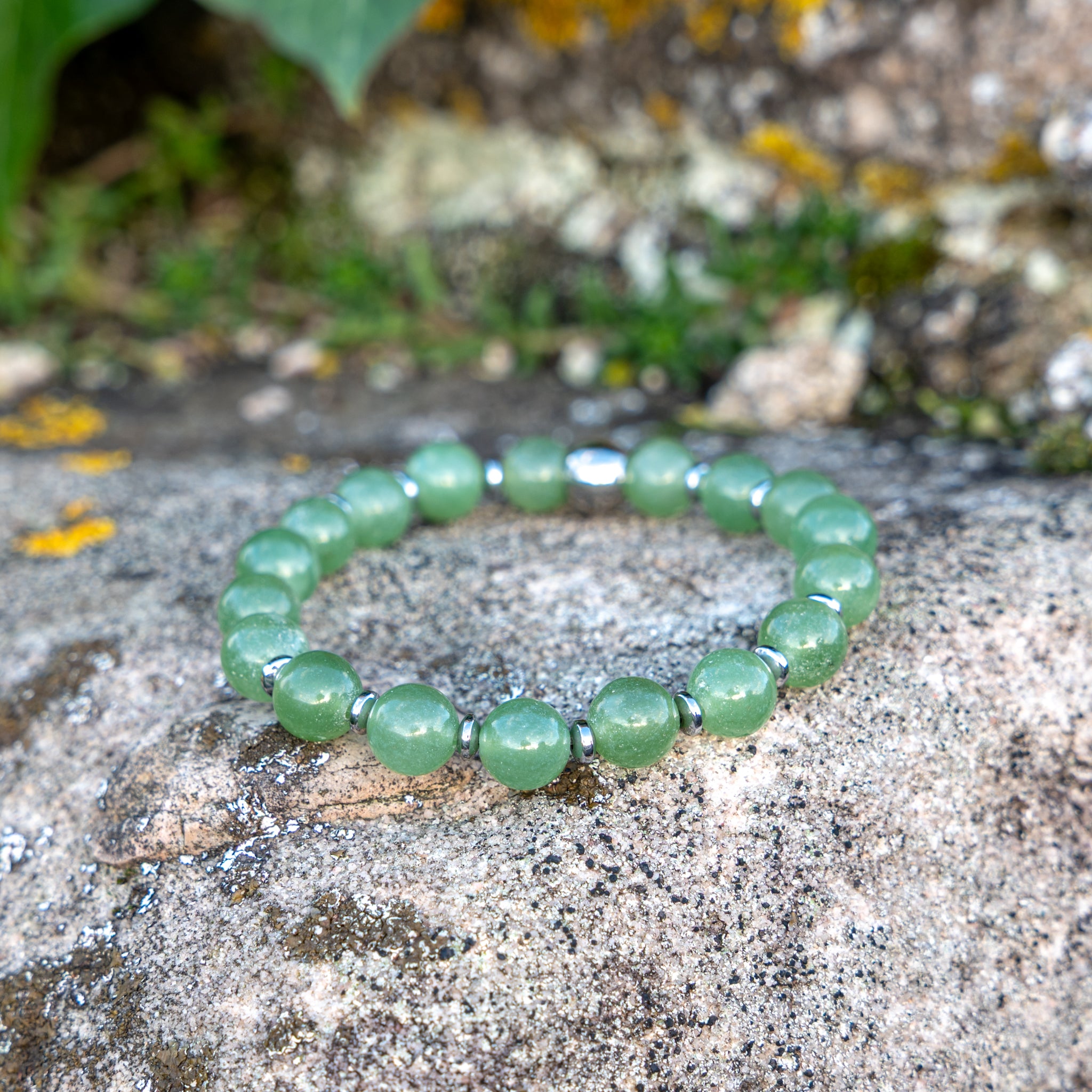 Bracelet élastique en Aventurine, Chakra du Cœur